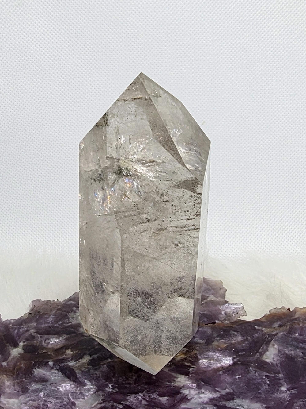 Quartz Freeform Point ✨🌈 Rainbow Inclusion Crystal – One of One Display Piece